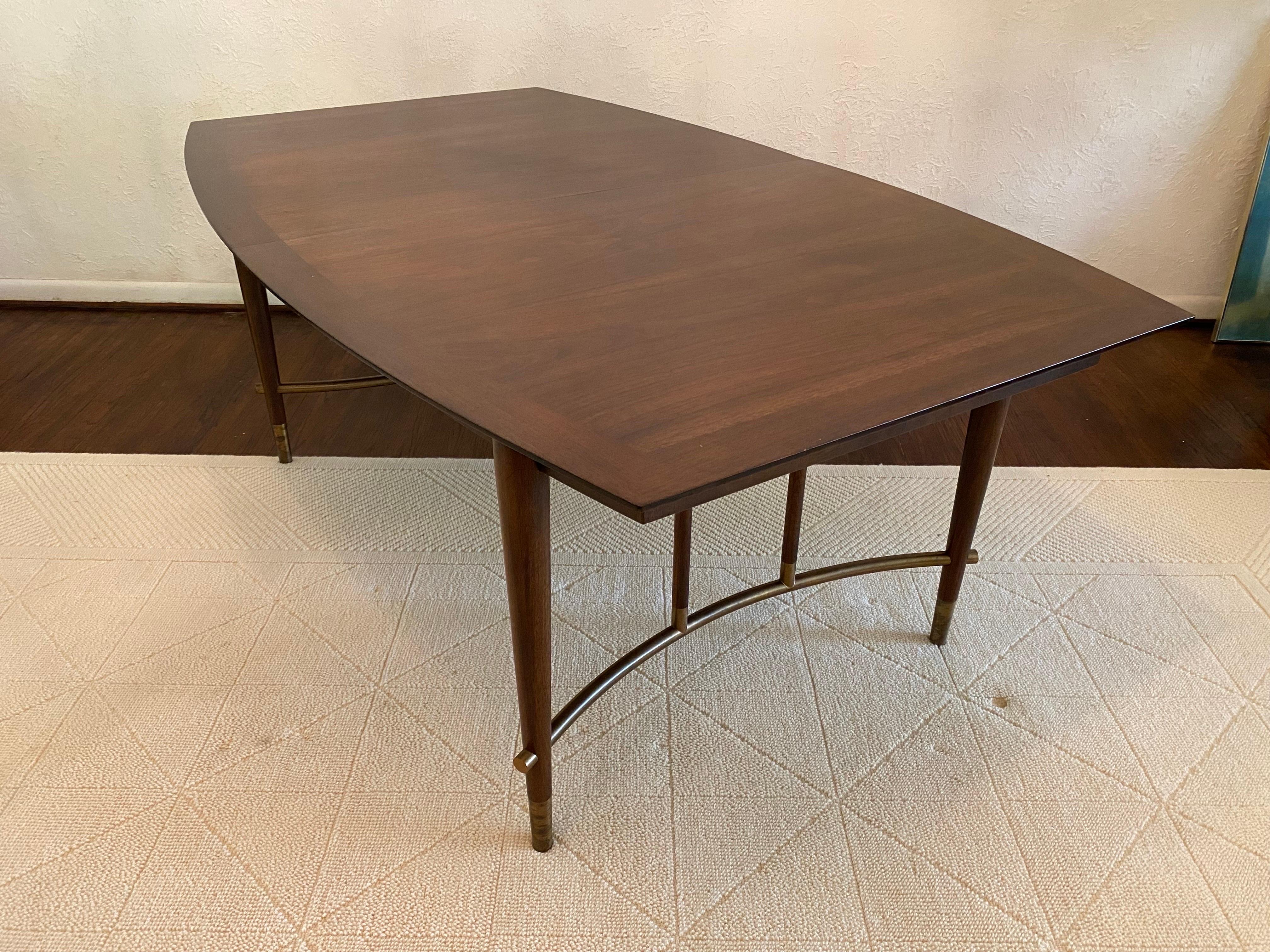 Bert England Dining Table with 3 leaves and 6 dining chairs.  Manufactured by Johnson Furniture Company of Grand Rapids Michigan.  Set is very clean!  Table was refinished about 15 years ago.  One leaf was not refinished, looks good but not perfect!