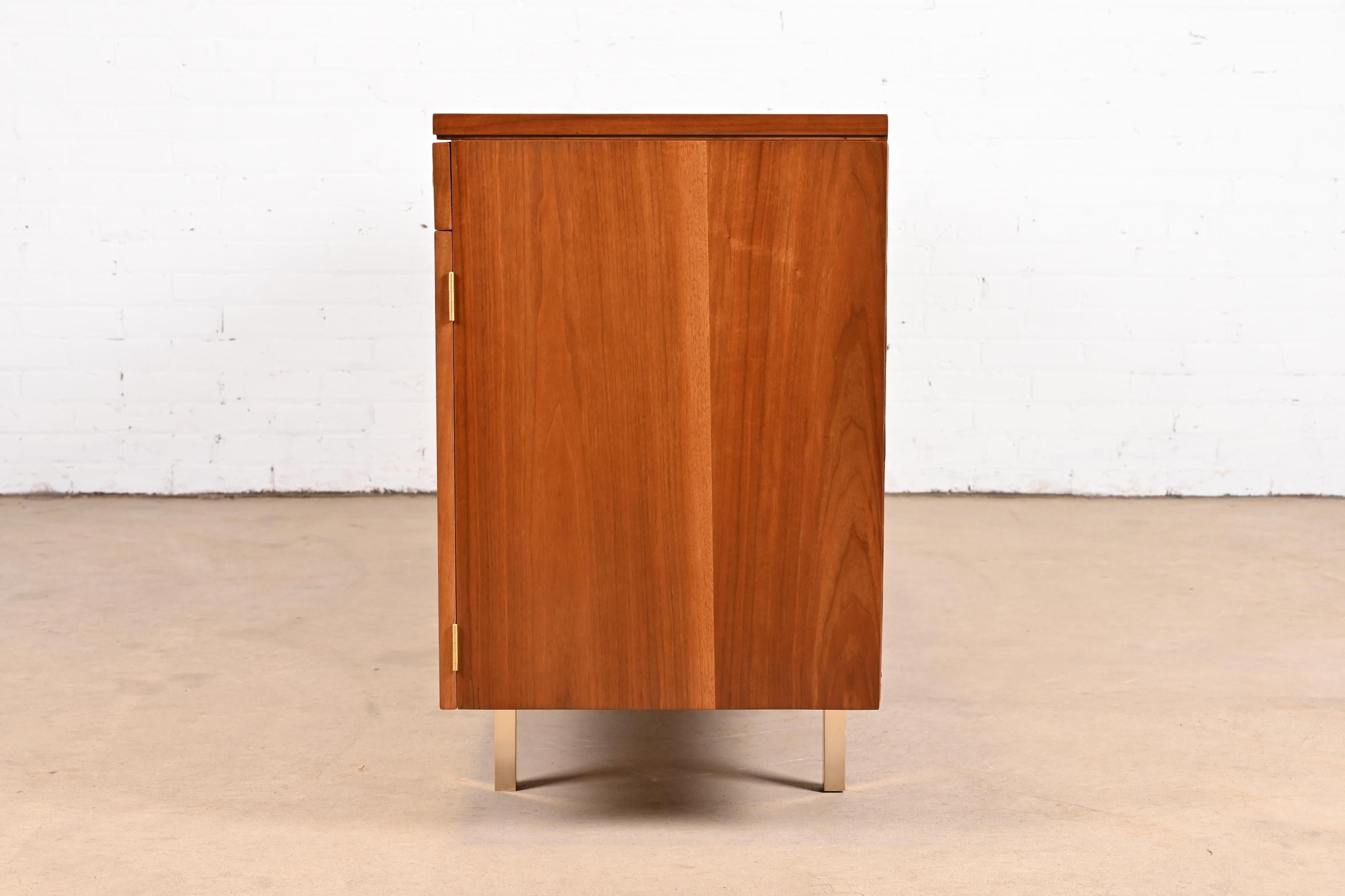 Bert England for Johnson Furniture Mid-Century Modern Walnut Dresser, Refinished For Sale 9