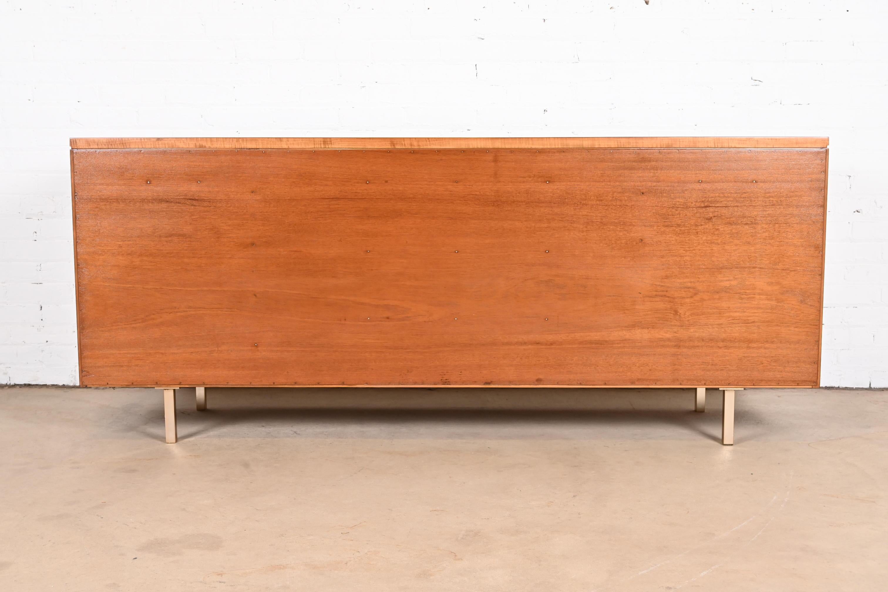 Bert England for Johnson Furniture Mid-Century Modern Walnut Dresser, Refinished For Sale 10