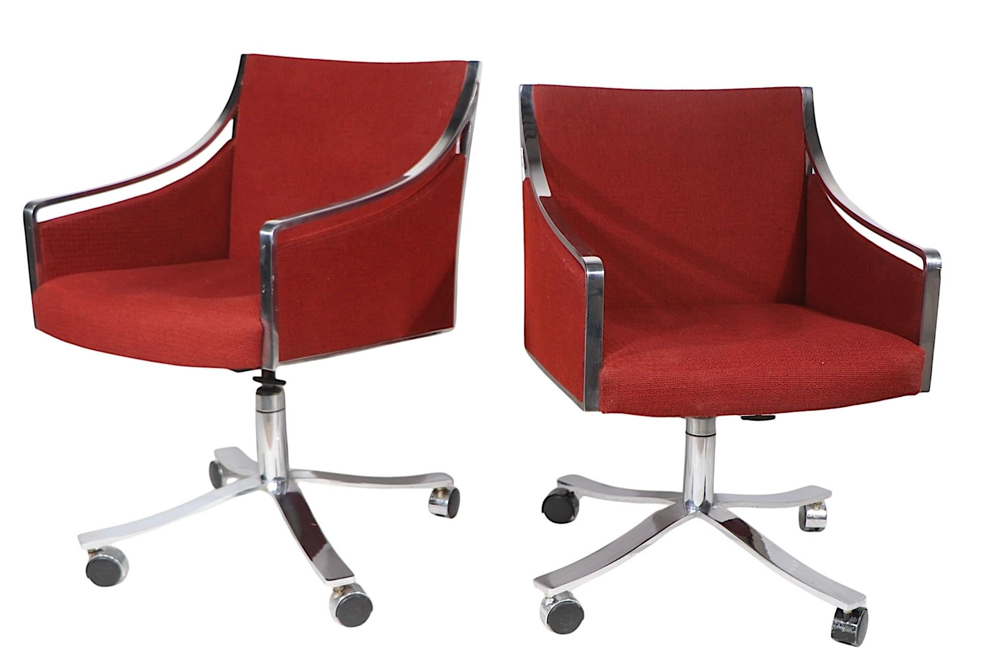 Bert England for Stow Davis Swivel Desk Chairs c 1970's  pair available For Sale 8