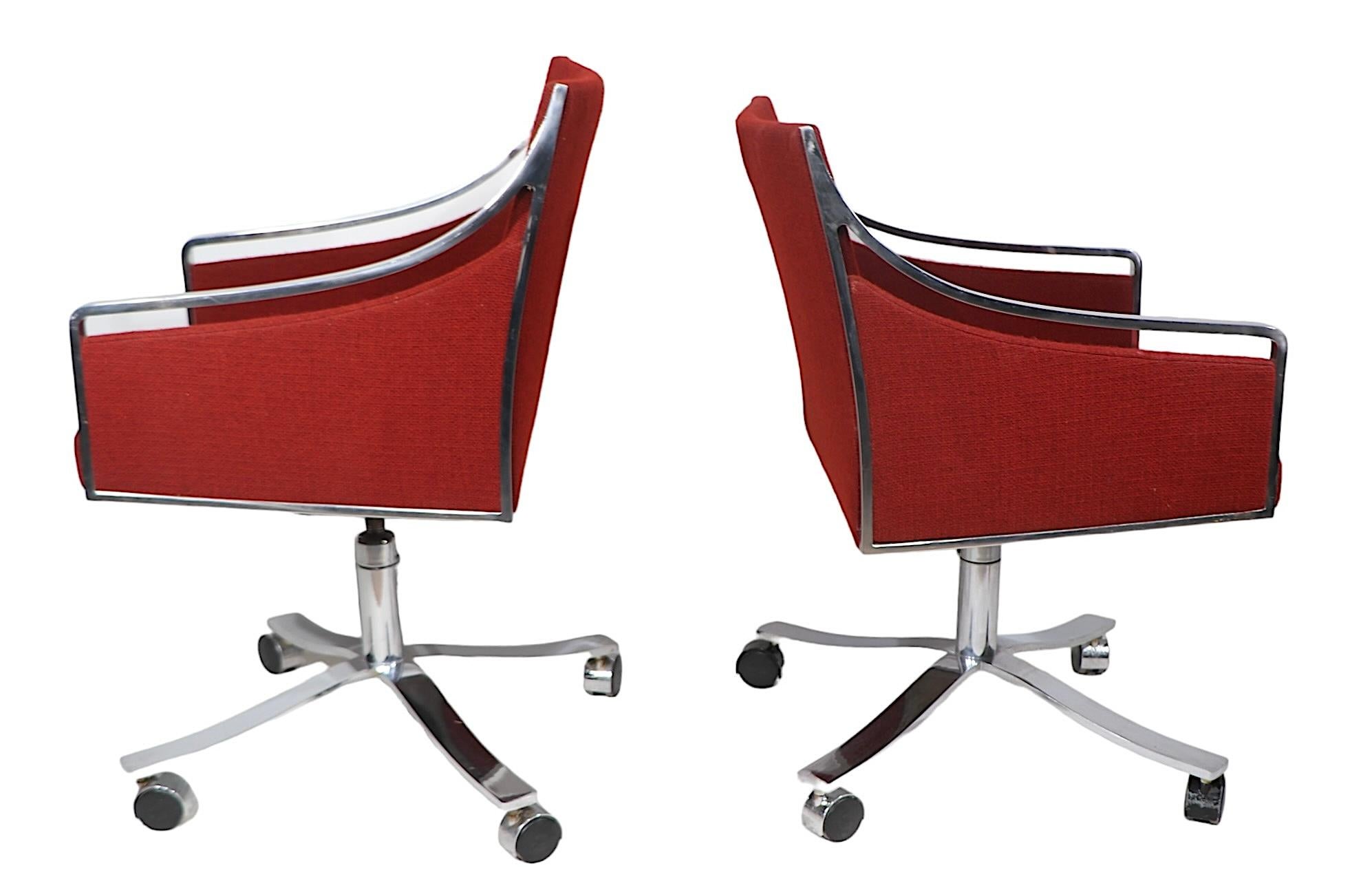 Bert England for Stow Davis Swivel Desk Chairs c 1970's  pair available For Sale 9