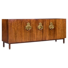 Bert England for The John Widdicomb Orientation Group Walnut and Brass Credenza