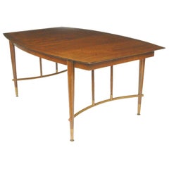 Bert England Walnut & Brass Dining Table