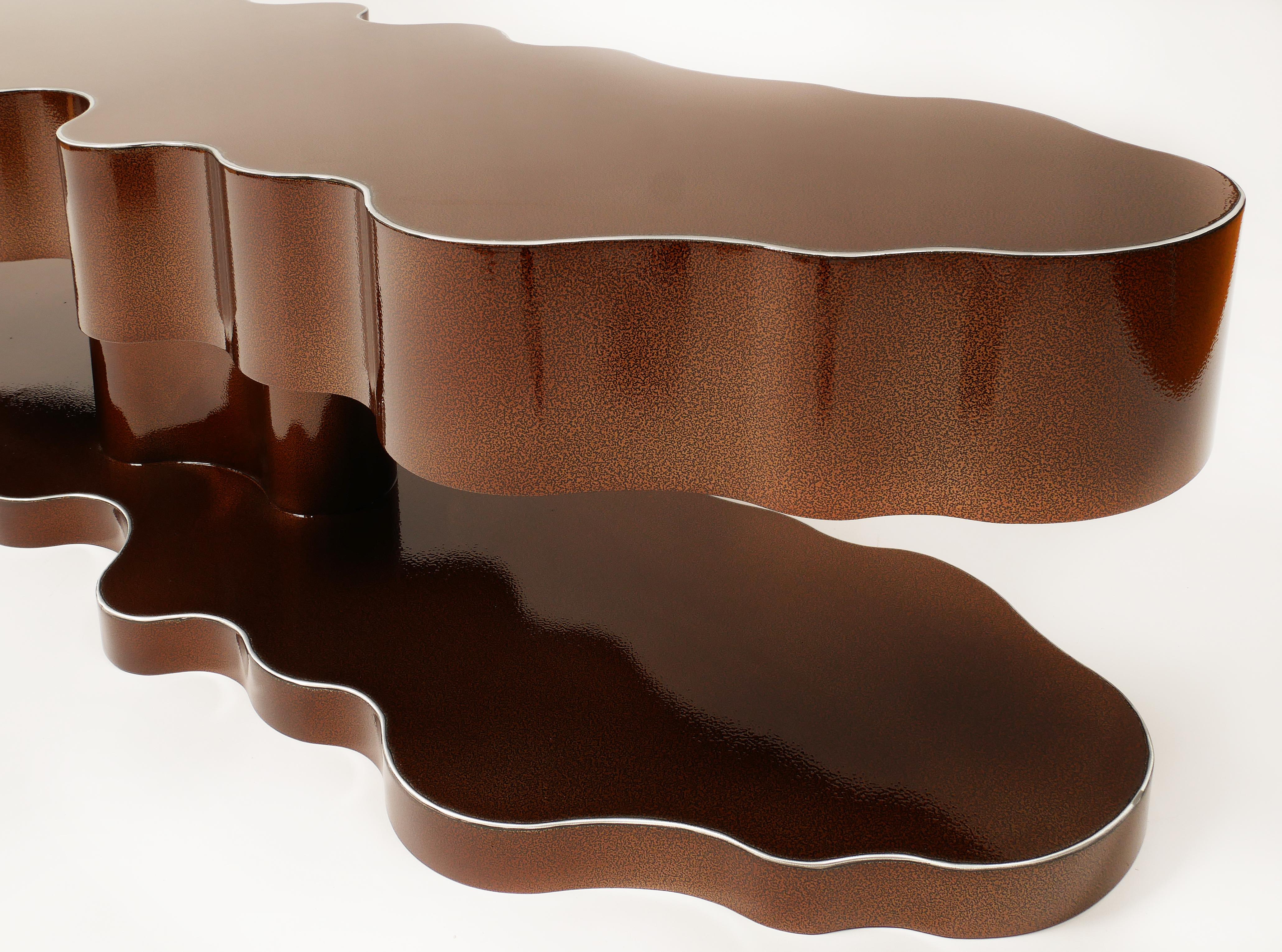 Enameled Bert Furnari Abstract Studio Free Form Coffee Table For Sale