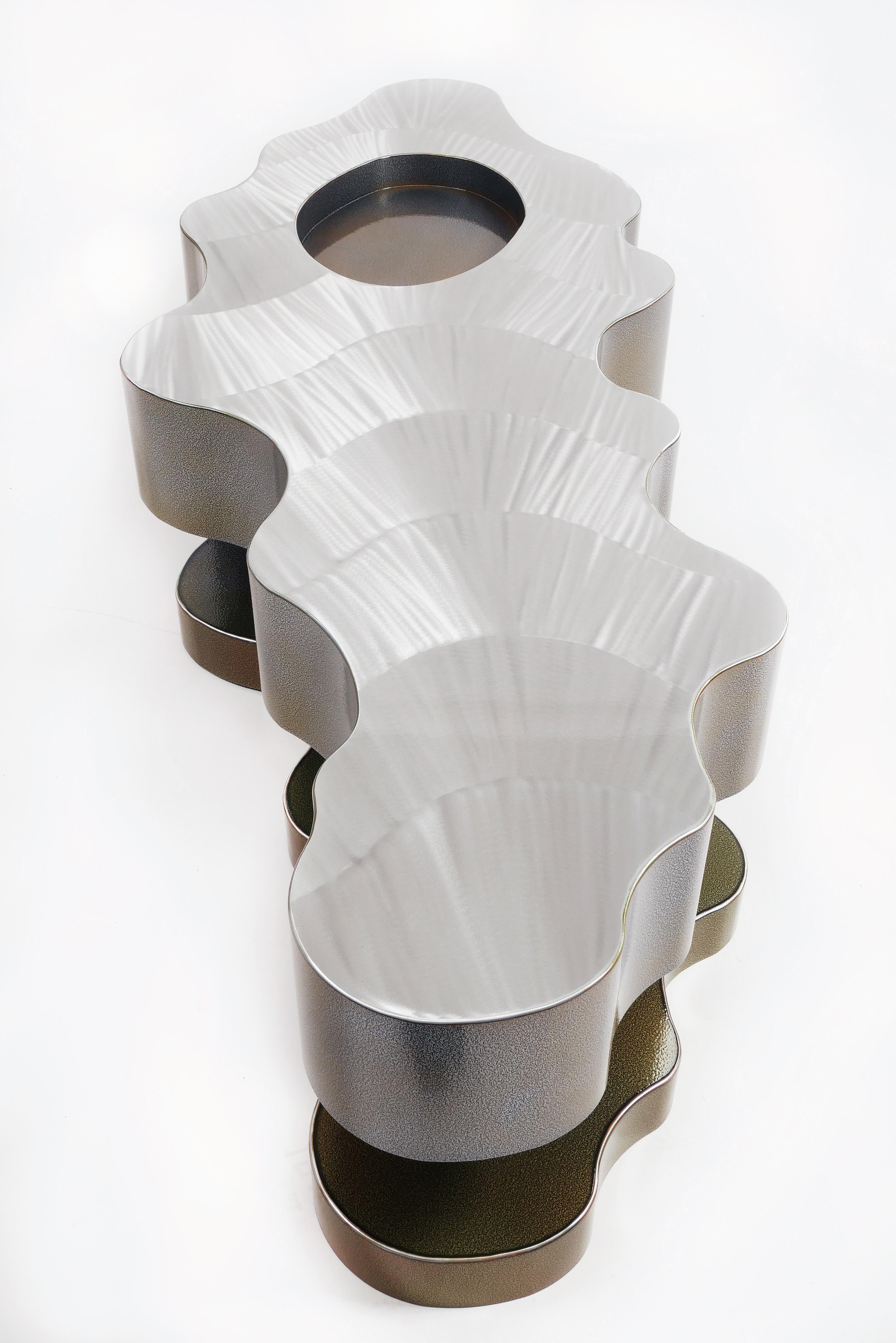 Postmoderne Table basse abstraite de forme libre du studio Bert Furnari en vente