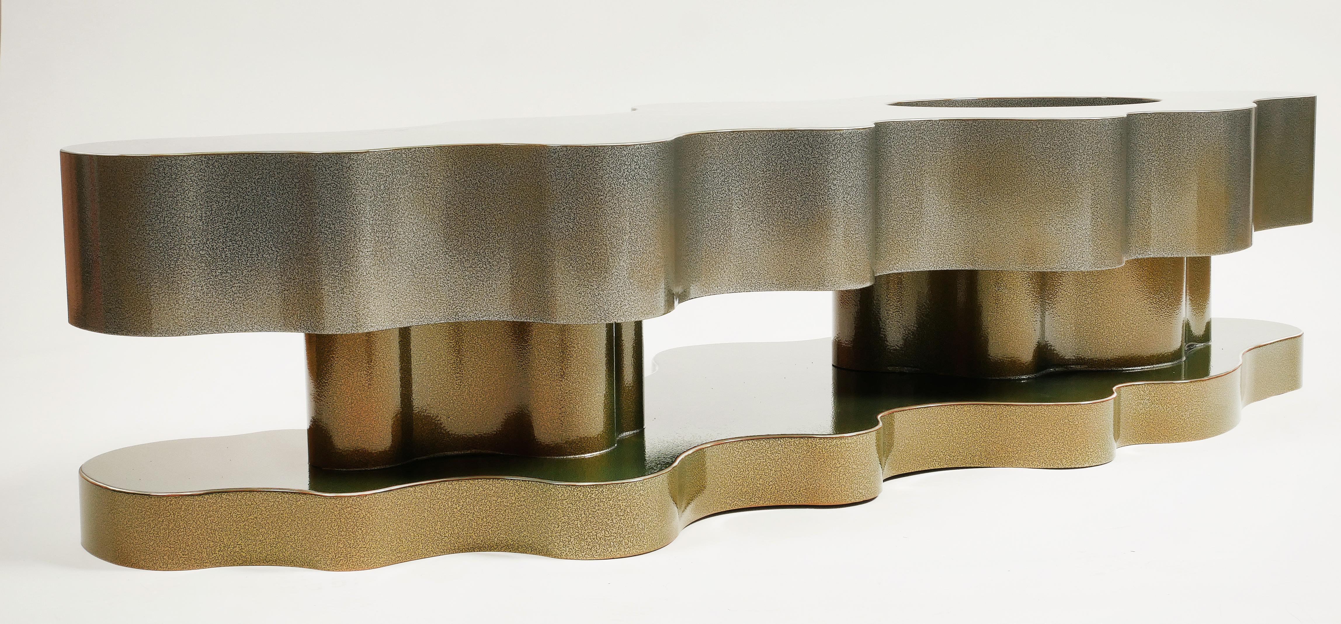 Aluminum Bert Furnari Studio Free-Form Abstract Coffee Table For Sale