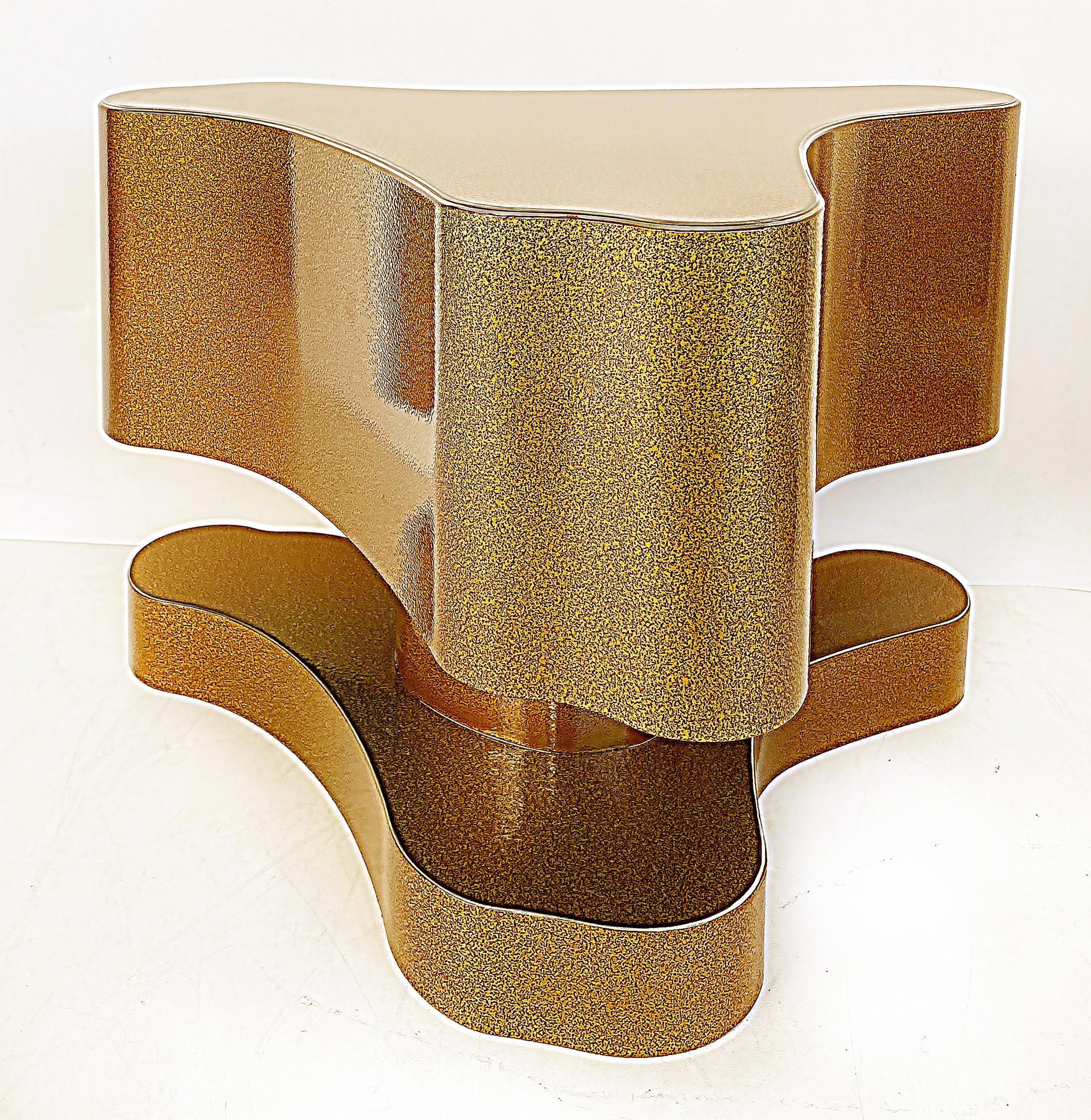 Bert Furnari Studio Free-Form Abstract Side Tables in Powder-Coated Aluminum In New Condition For Sale In Miami, FL