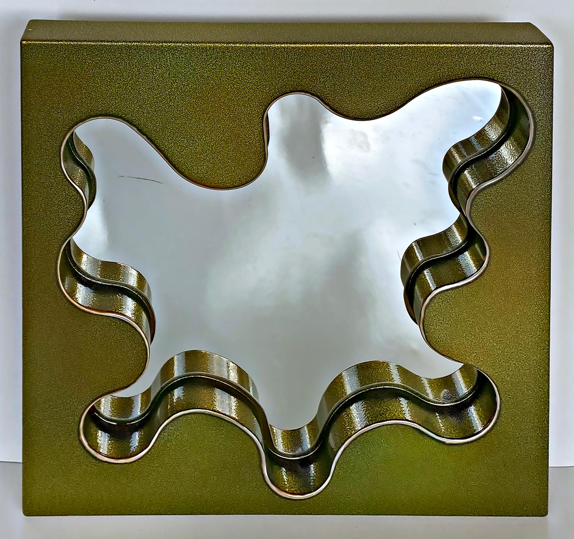 Bert Furnari Studio Free-Form Abstract Wall Mirror in Powder-Coated Aluminum For Sale 3
