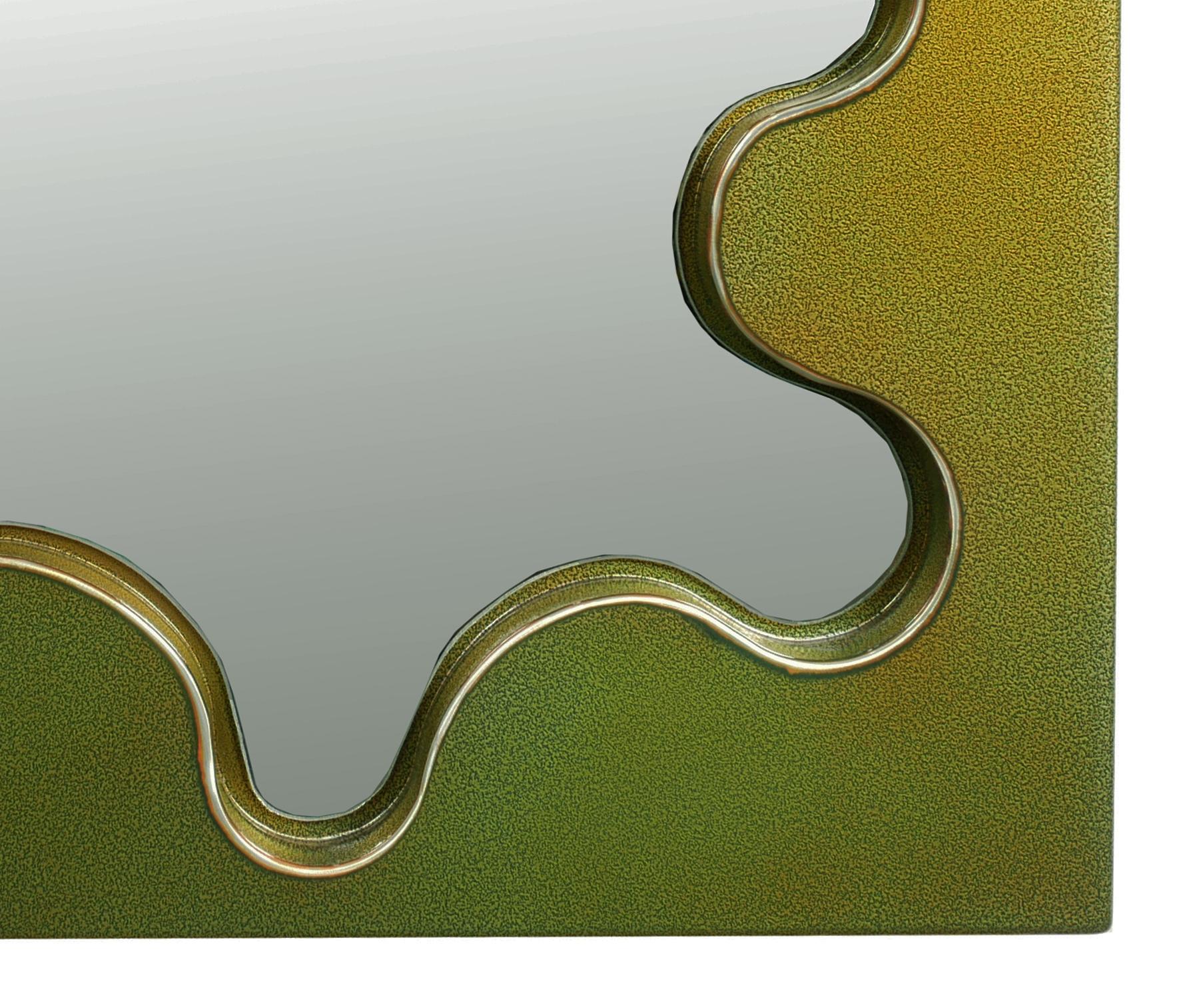 American Bert Furnari Studio Free-Form Abstract Wall Mirror in Powder-Coated Aluminum For Sale