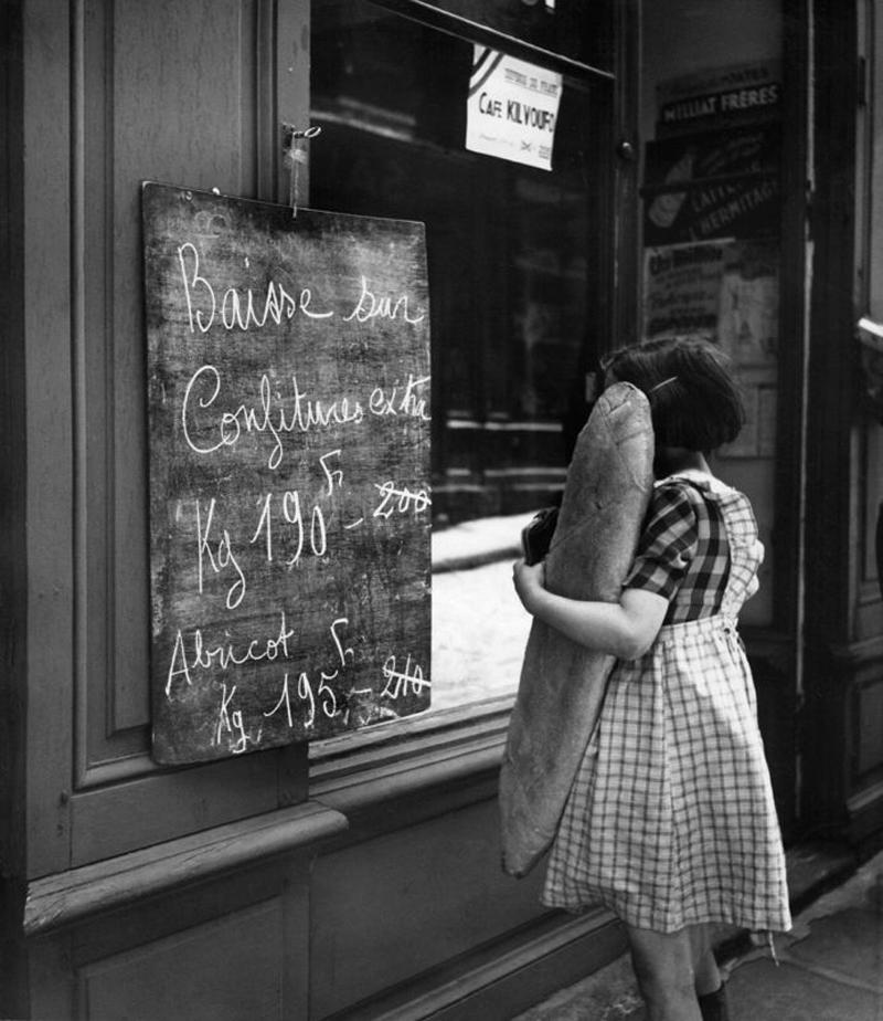 Girl And Baguette - Photograph by Bert Hardy