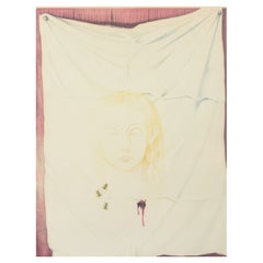 Bert Johnny Nilsson. Surrealistic color etching with female face, 1976 Bert Johnny Nilsson. Surrealistic color etching with female face, 1976