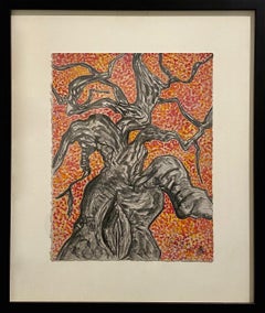 "Dying to Live, " Mixed Media Acrylic and Charcoal drawing on Paper