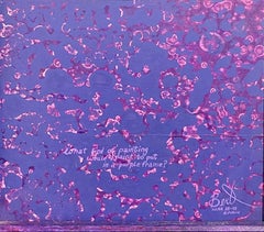 "What Would I Paint to Put in a Purple Frame, " Abstract Acrylic Paint on Wood