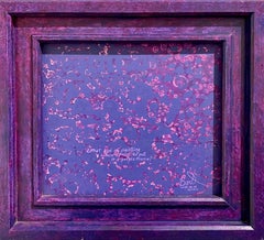 "What Would I Paint to Put in a Purple Frame," Abstract Acrylic Paint on Wood 