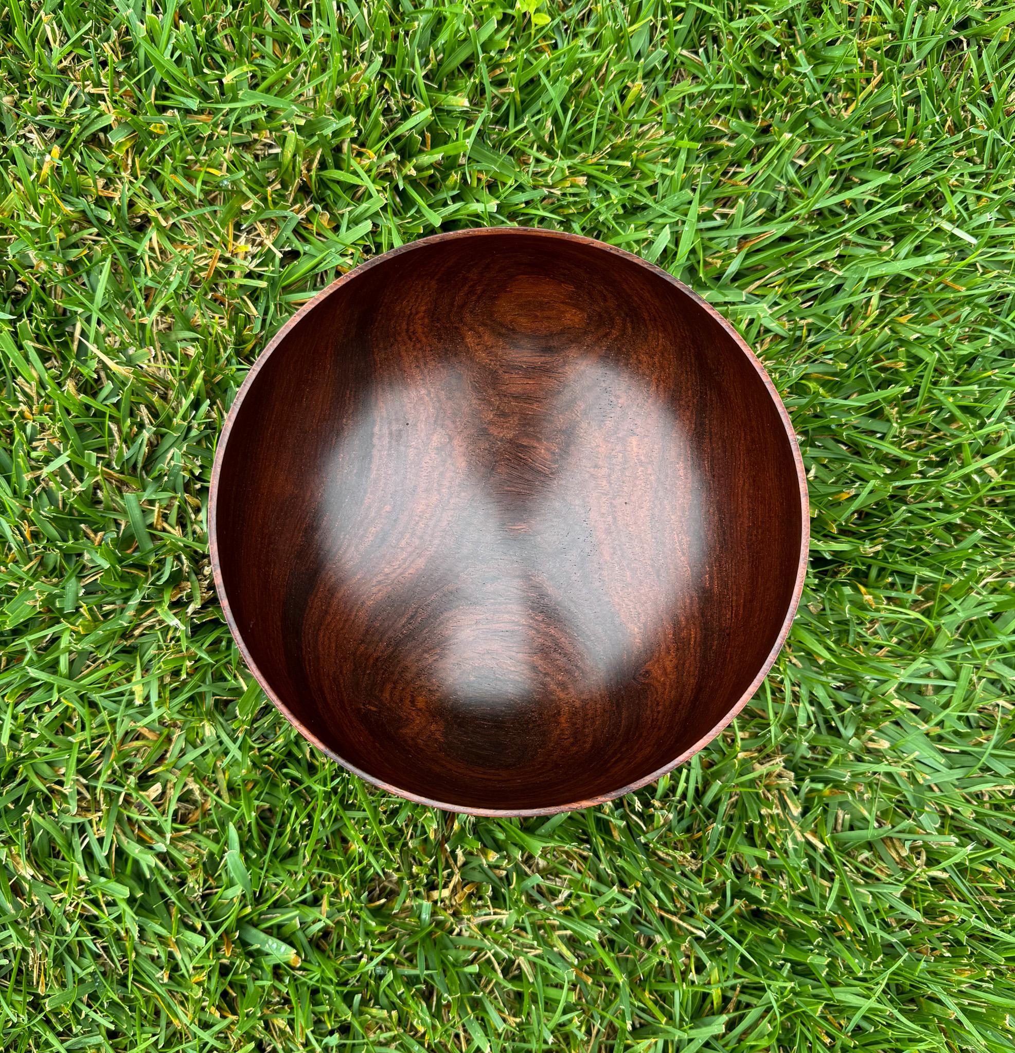 Ciotola in cocobolo tornito a mano di Bert Marsh, XX secolo in vendita 3