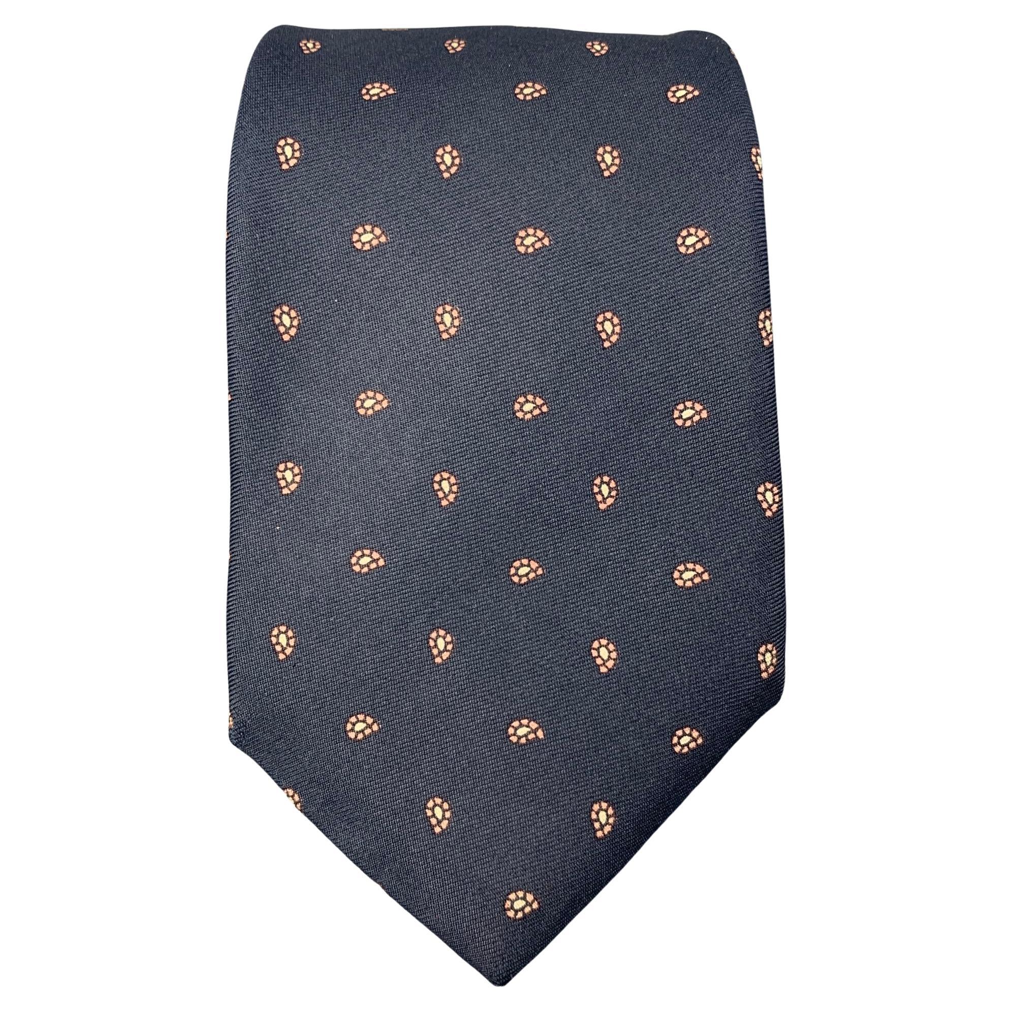 Cravate Vintage Bert Pulitzer - 100% Soie, édition Collector, Fabriquée Aux USA, Motif Géométrique Noir | Occasion En Excellent état