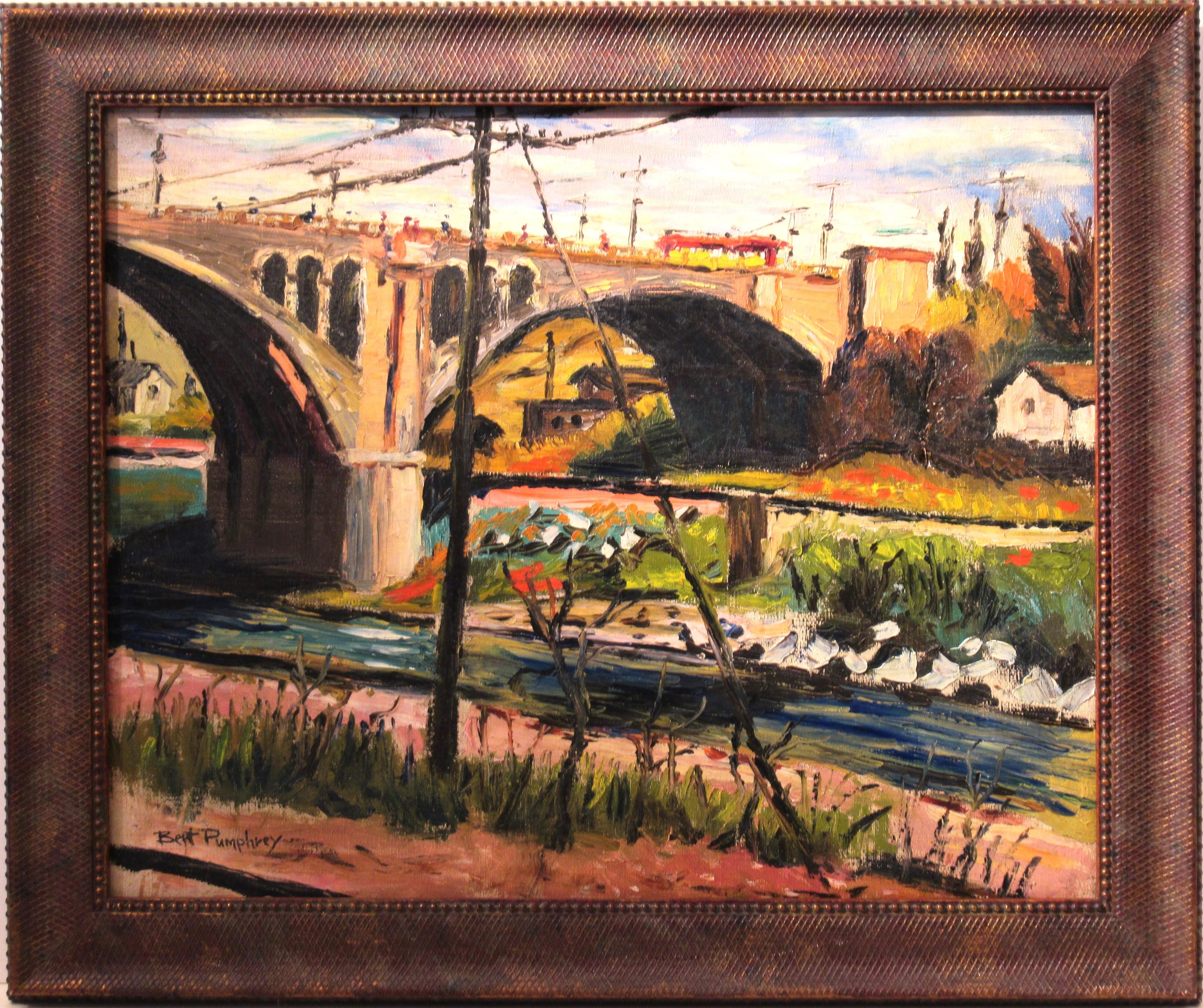 Bert Pumphrey Landscape Painting - Under the Bridge