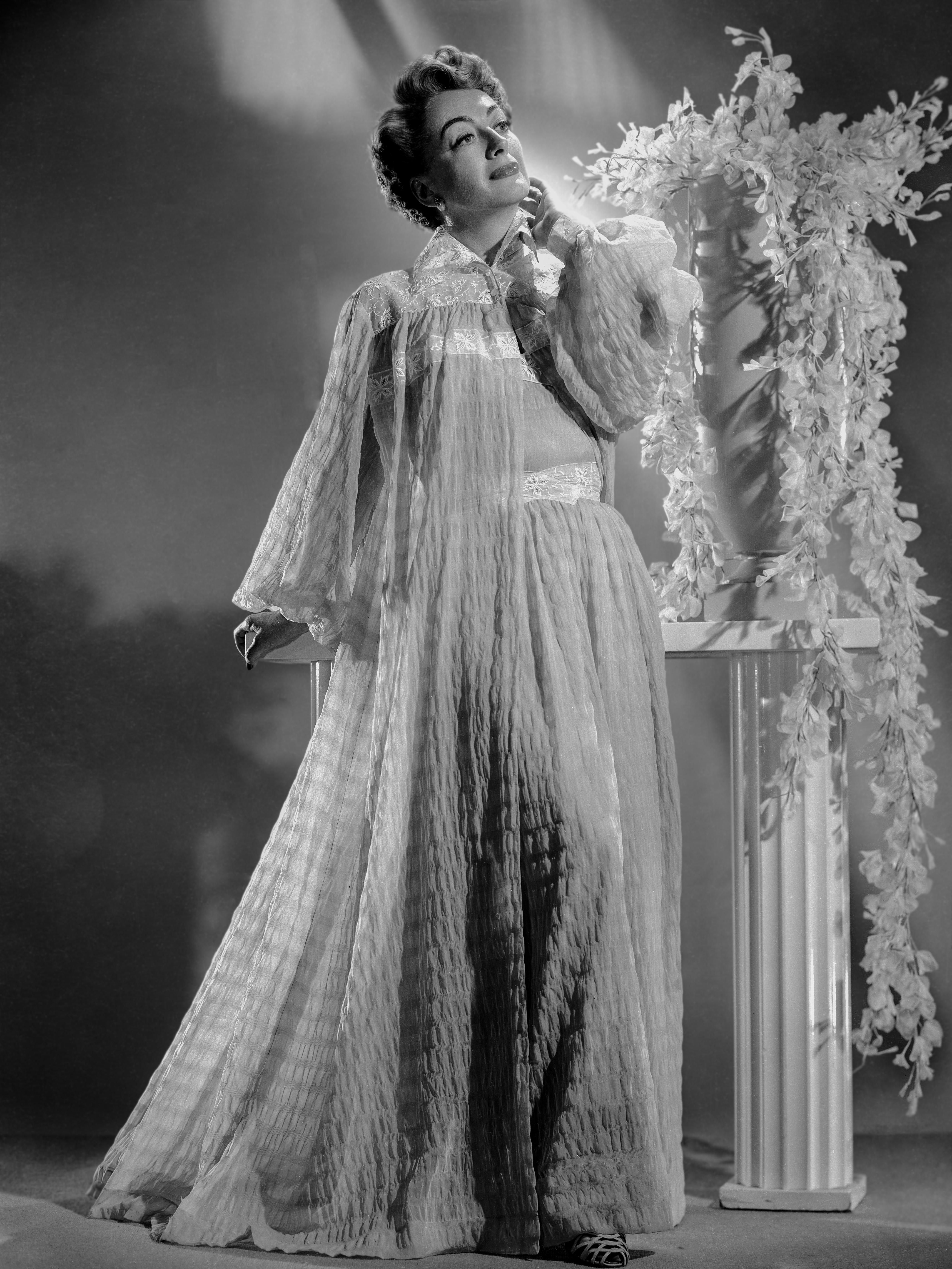 Bert Six Portrait Photograph - Joan Crawford in Sheer Gown Movie Star News Fine Art Print