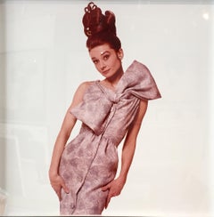 Audrey Hepburn, Playful 1963 vintage color photograph