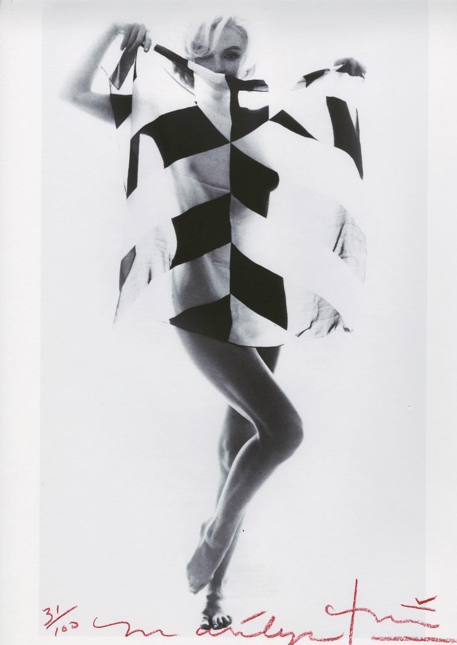 Bert Stern Portrait Photograph - Bert stern "Marilyn Monroe  black and white scarf   " 2012