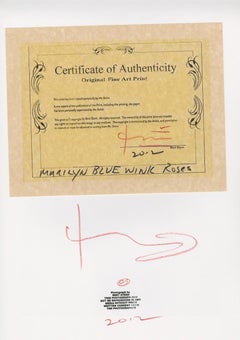 Bert stern "Marilyn Monroe blue wink roses    " 2012