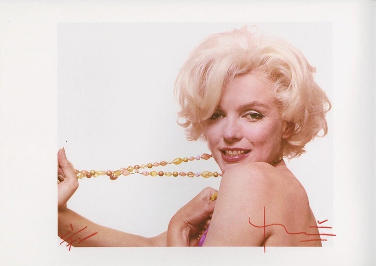 Bert Stern Portrait Photograph - Bert stern " Marilyn stretching beads " 2010