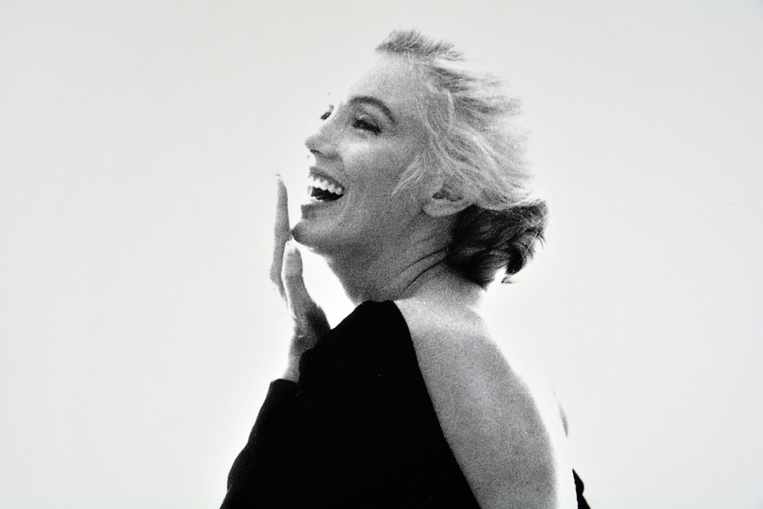 BERT STERN - THE LAST SITTING - MARILYN LAUGHING IN BLACK DIOR DRESS, 1962 - Photograph by Bert Stern