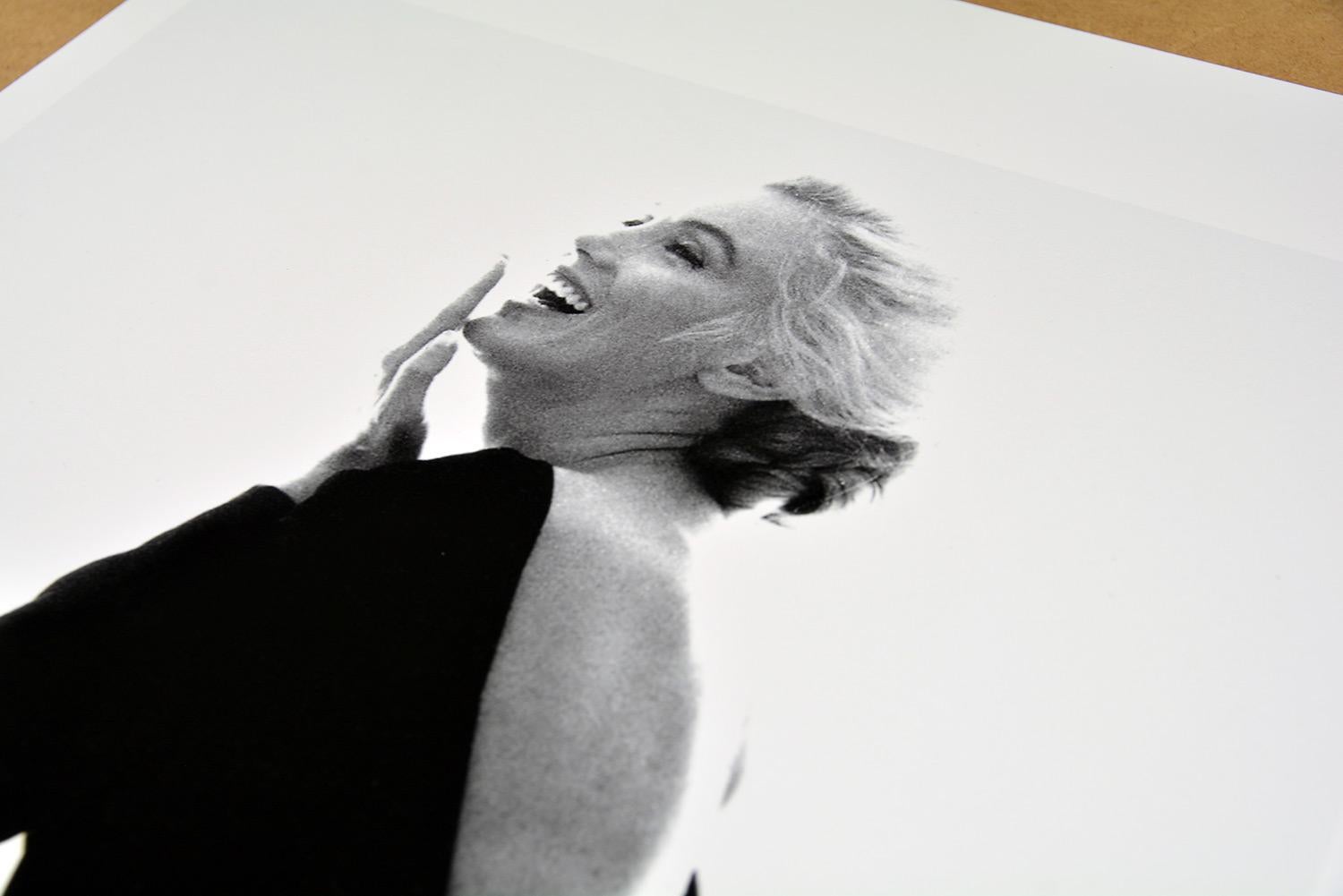 THE LAST SITTING - MARILYN LAUGHING IN BLACK DIOR DRESS, 1962

Date of creation: 2011
Medium: Iris pigment print
Edition: 72
Size: 48 x 33 cm
Condition: In perfect condition, never framed
Description:  This is an iris print on photographic paper