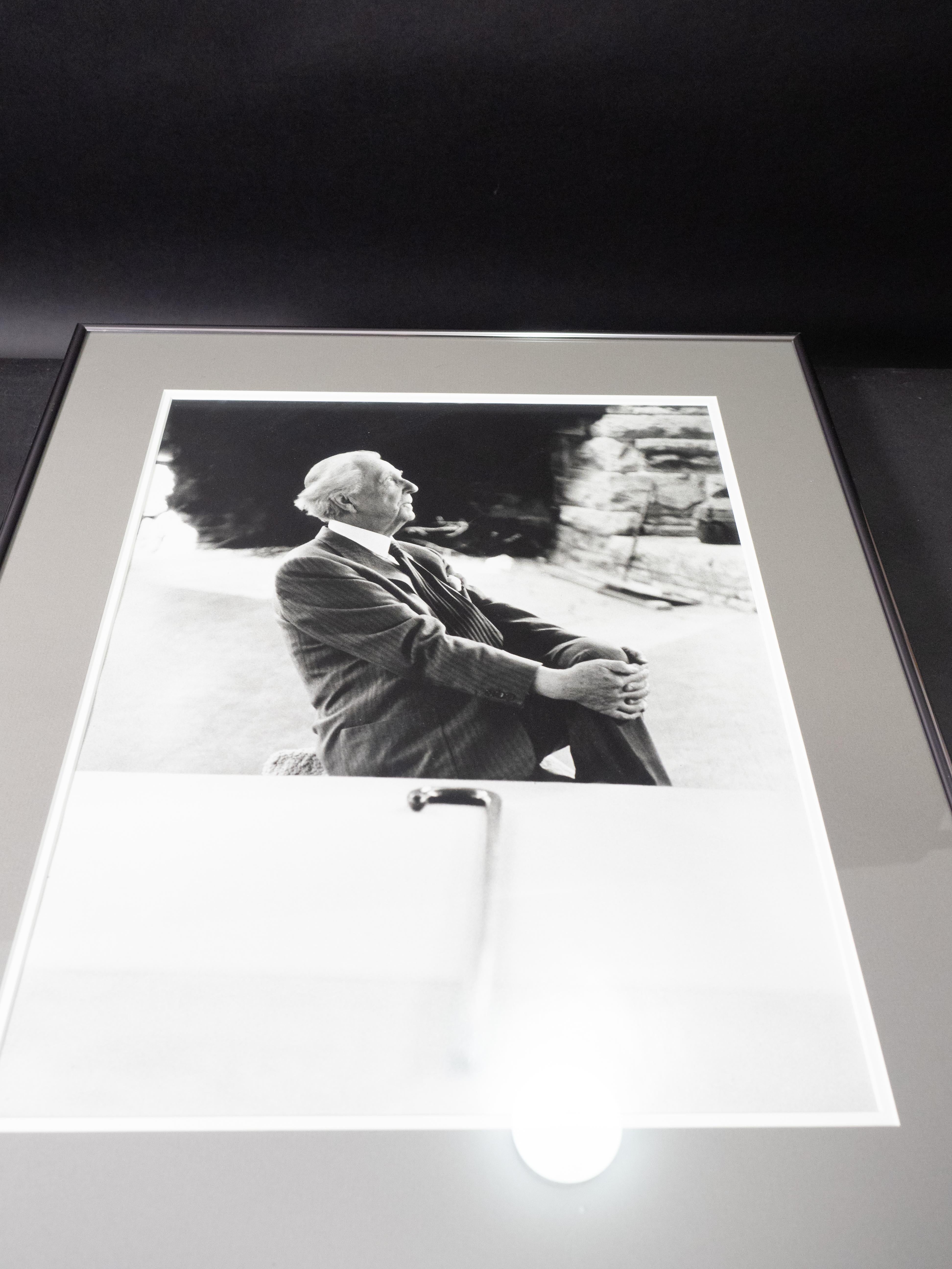 Frank Llyod Wright - American Architect Posed With Cane - Photograph by Bert Stern