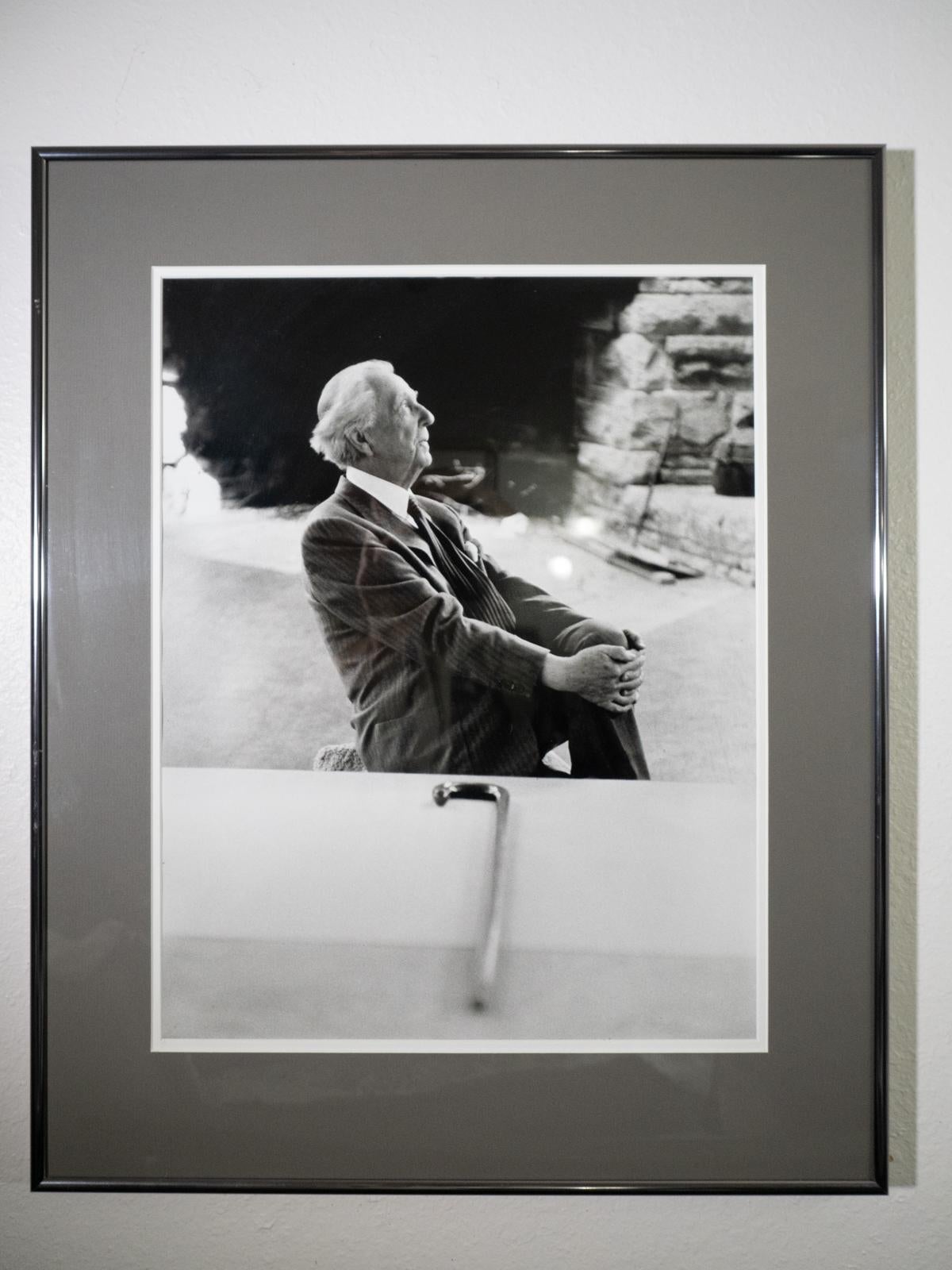 Frank Llyod Wright - American Architect Posed With Cane For Sale 2
