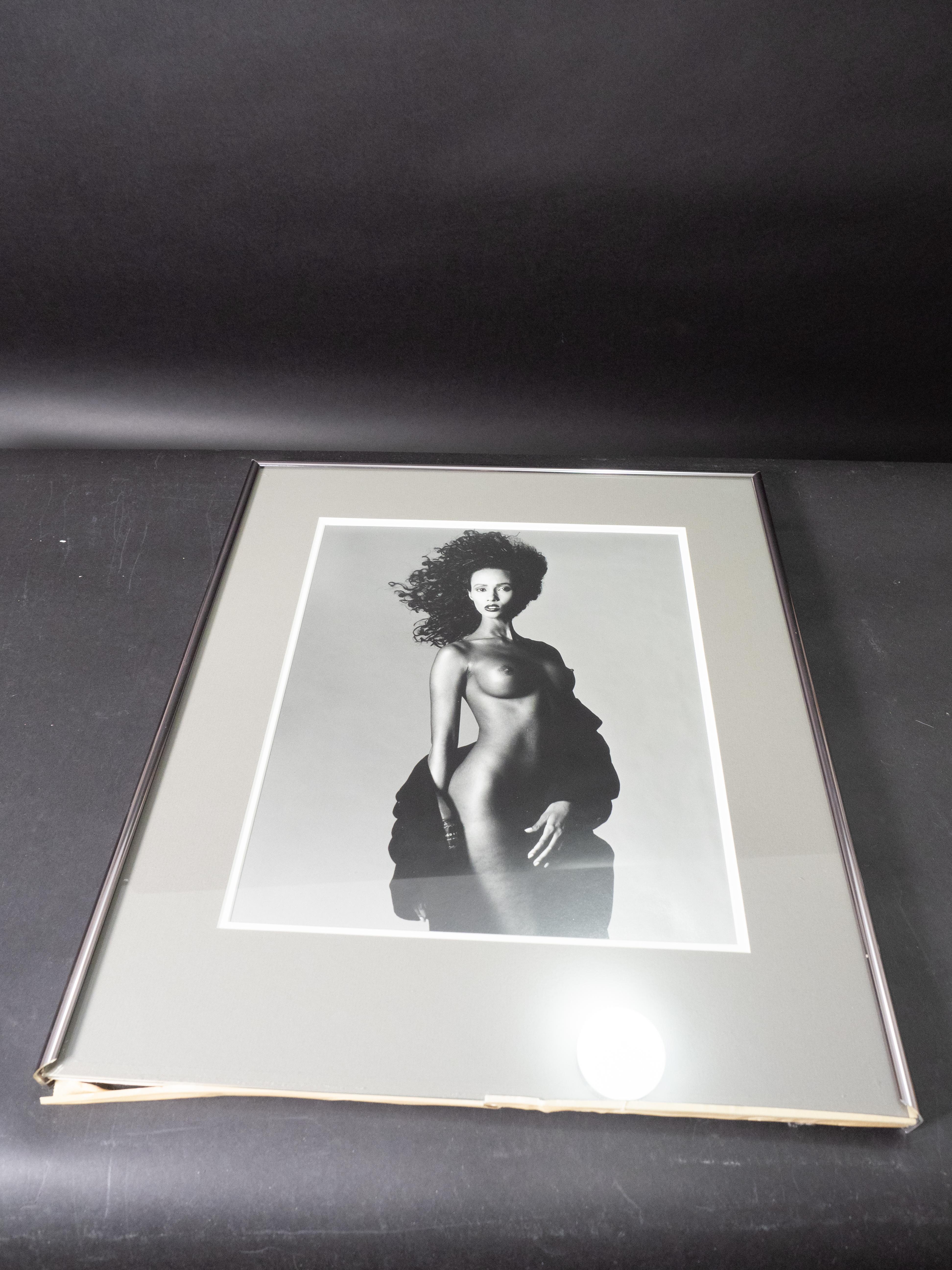 Iman Supermodel New York Black Woman Nude - Photograph by Bert Stern