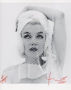 Marilyn Looking up in the Wedding Veil