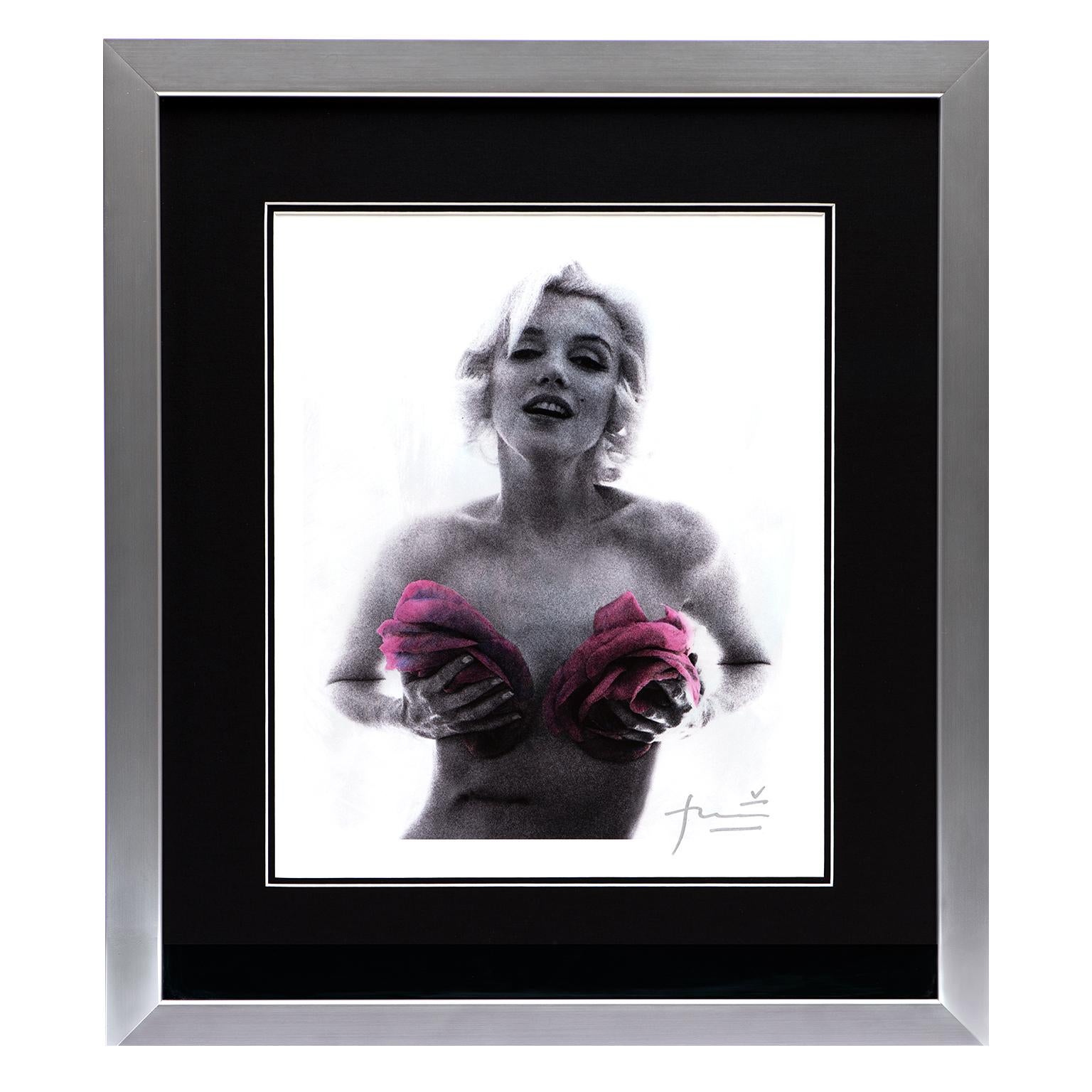 Marilyn Monroe by Bert Stern. 'Marilyn with Pink Paper Roses', Portrait For Sale 1