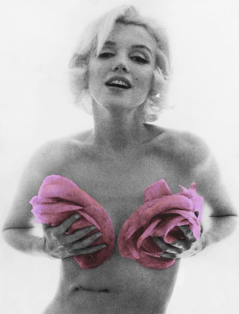 Bert Stern Portrait Photograph - Marilyn Monroe: From “The Last Sitting" (Pink Roses)