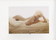 Marilyn Monroe . New baby on the bed . The last sitting