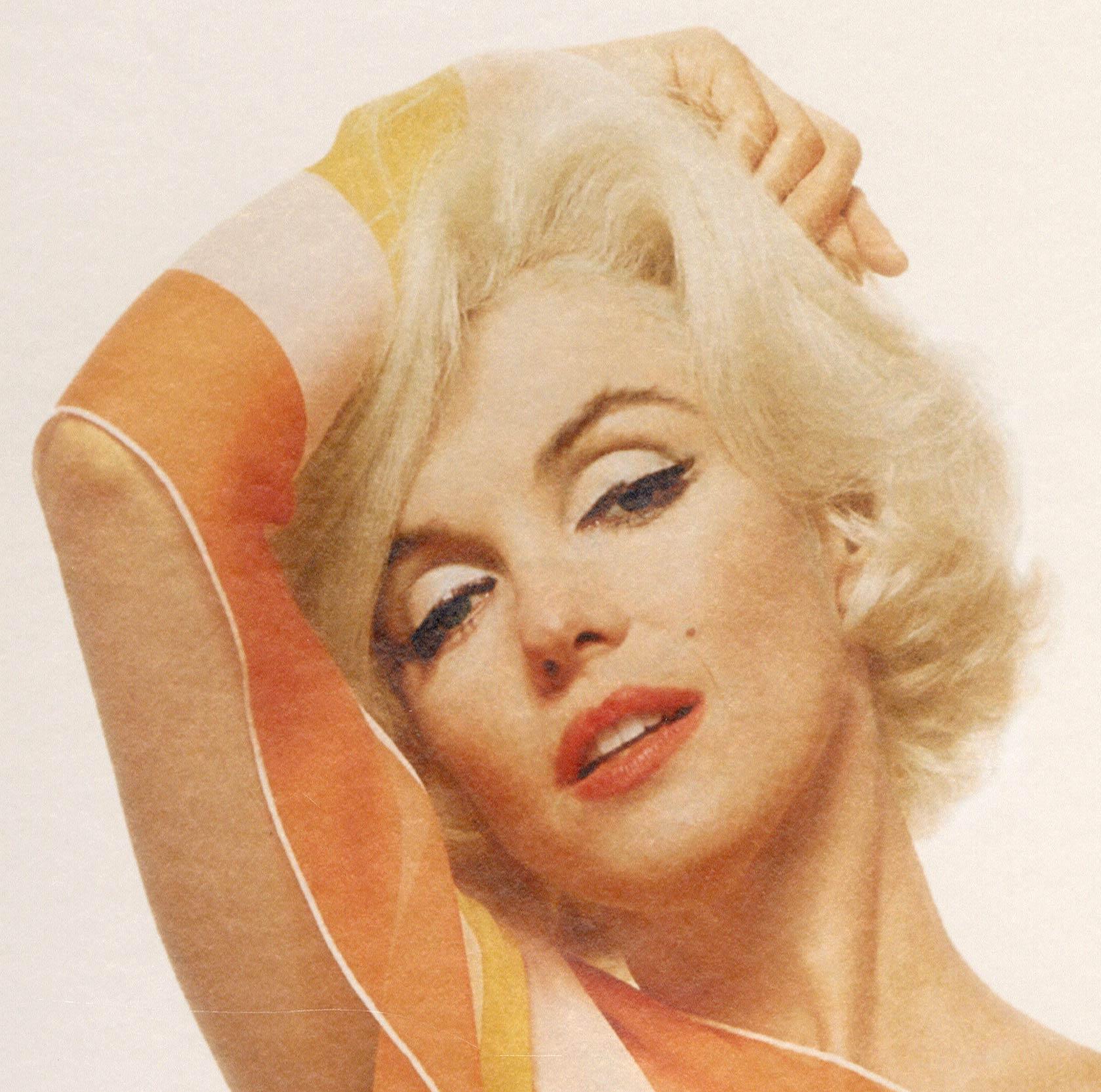 Marilyn Monroe / Gestreifter Schal (Bert Stern-Foto sechs Wochen vor dem Tod) 1
