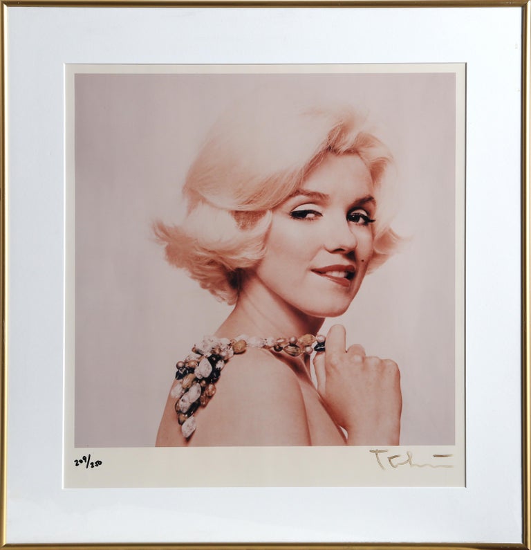 Artist: Bert Stern, American (1929 - 2013)
Title: Marilyn Monroe: The Last Sitting
Year: 1962
Medium: Chromogenic C-Print Photograph, signed and numbered in marker
Edition: 209/250 
Image Size: 20.5 x 19.5 inches
Frame Size: 26.25 x 25 inches