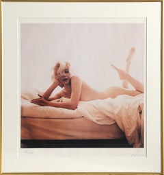Marilyn Monroe: The Last Sitting (Laying in Bed), Photograph by Bert Stern