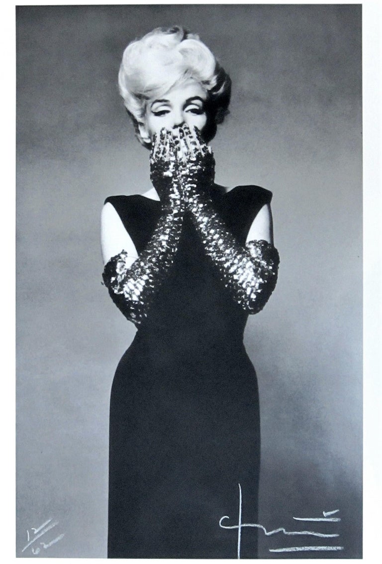 Bert Stern Portrait Photograph - Marilyn with Sequin Gloves