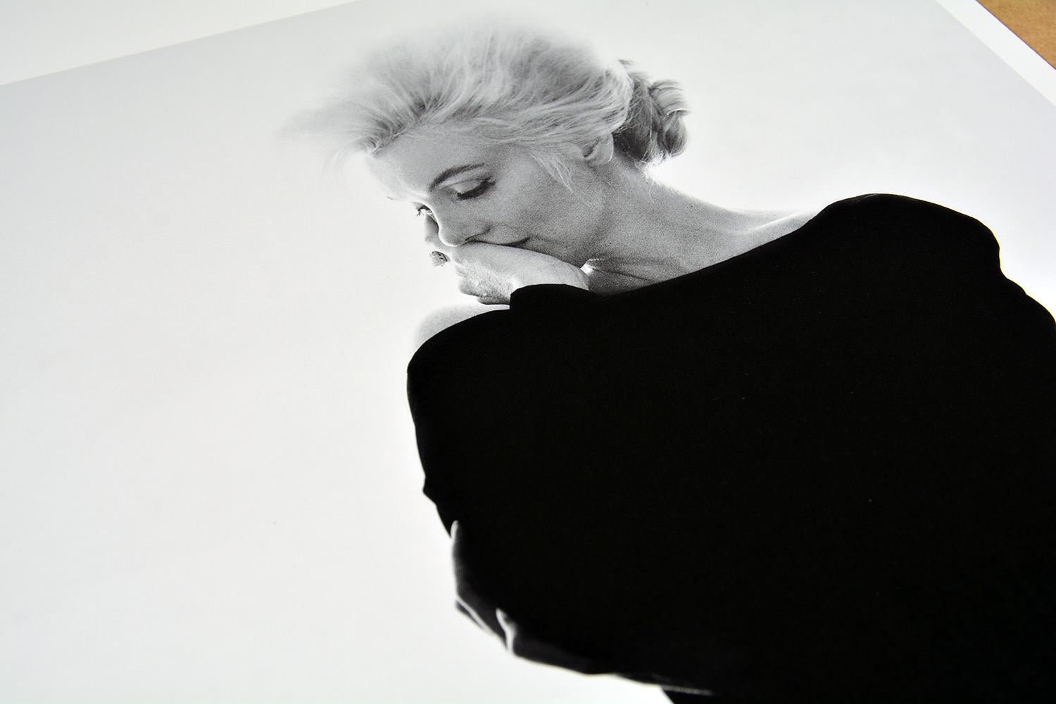 THE LAST SITTING - MARILYN IN BLACK DIOR DRESS, 1962 - Black Black and White Photograph by Bert Stern