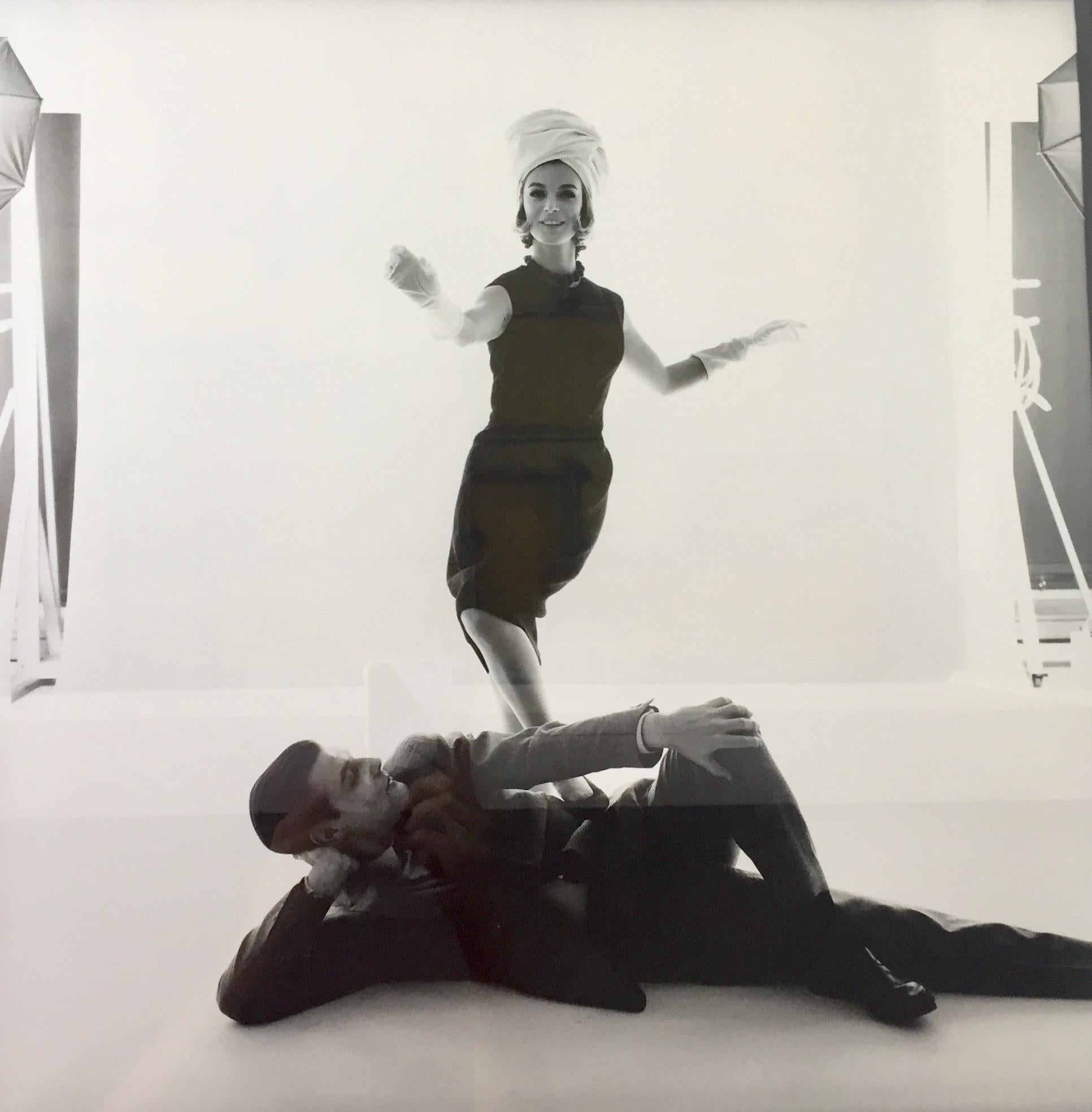 The Pianist Peter Duchin Posing with Model (i), 1963 - Photograph by Bert Stern