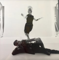The Pianist Peter Duchin Posing with Model (i), 1963
