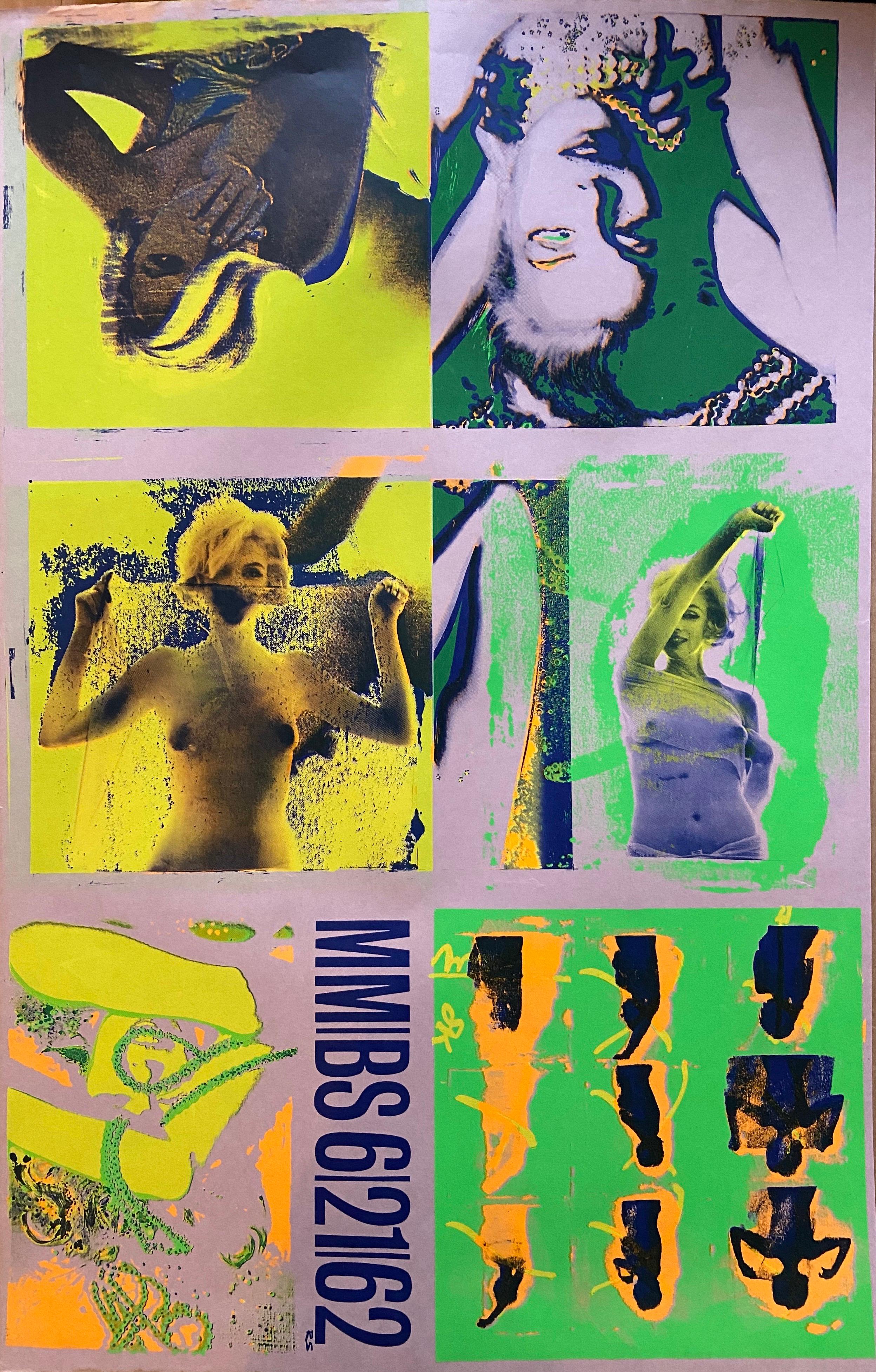 Bert Stern - Silkscreen The last session - YELLOW  
Large screen print in a single run which was used as a proof for the No2 issue of the US Avant Garde magazine in August 1968. 
Signed BS in the Board 
In perfect condition. 
Never exposed. 
58 x 89