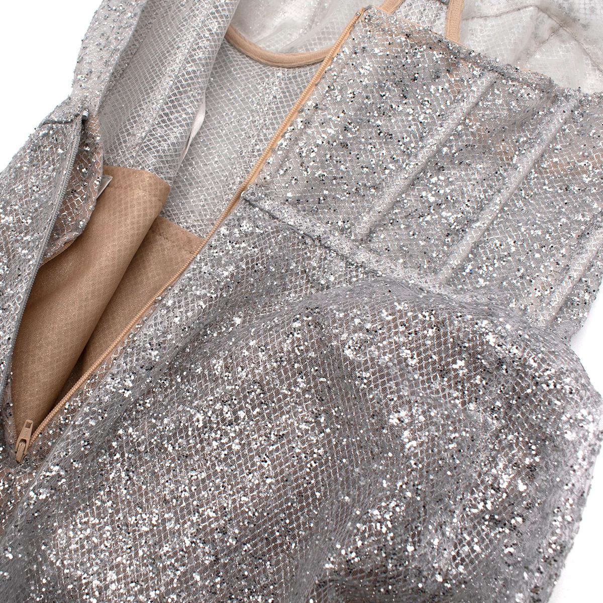 silver bustier dress