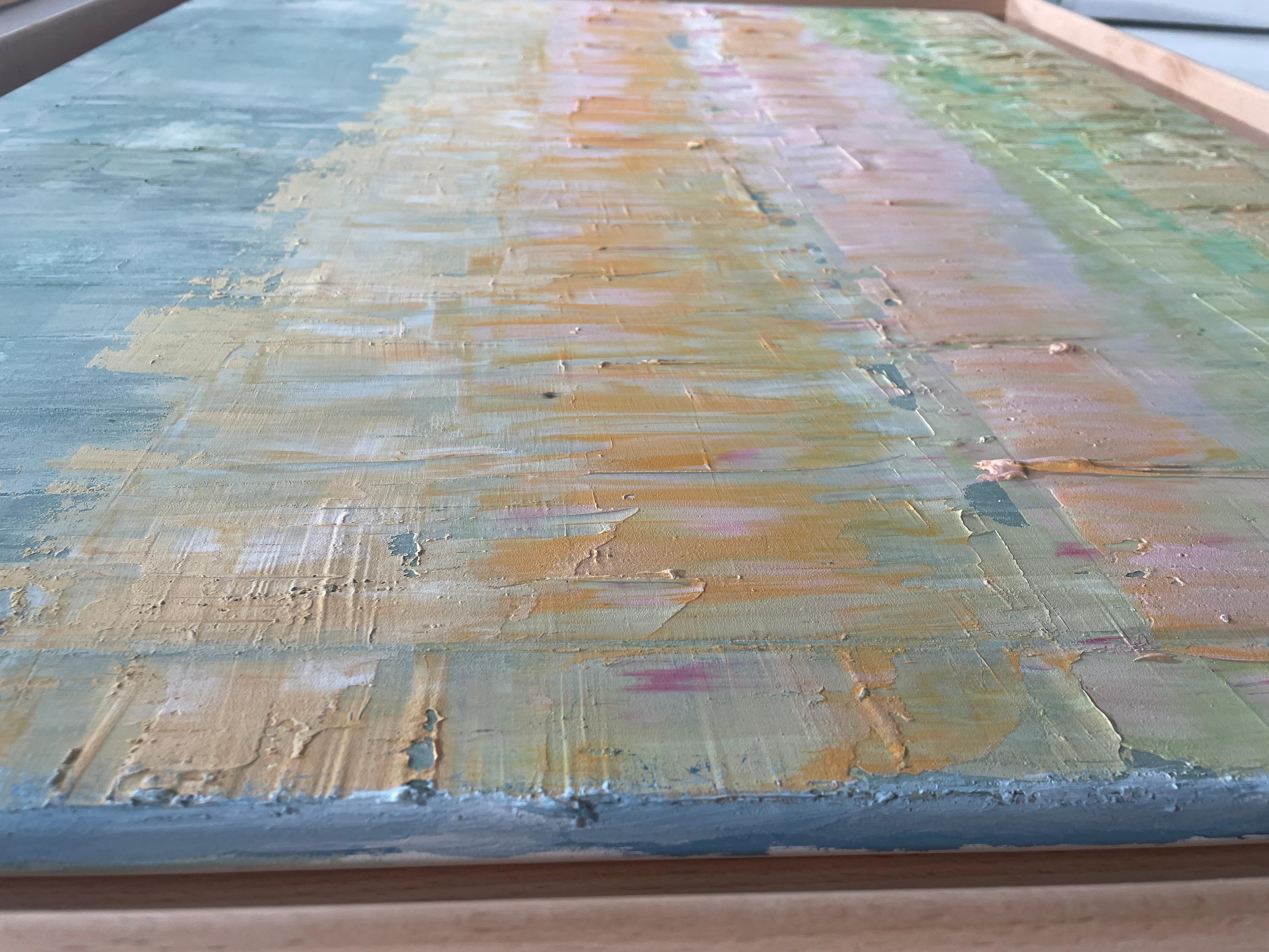 Grazie alla sua tecnica pittorica, crea opere uniche di straordinaria bellezza. Utilizza una varietà di strumenti per ottenere texture e finiture diverse e, grazie a una profonda comprensione del colore e del materiale, produce opere di grandi