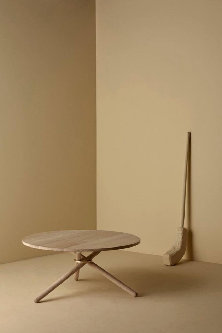 Berta Light Oak Coffee Table by Eberhart Furniture
Dimensions: D 90 x H 38 cm.
Materials: Light oak, metal.

Available in other finishes. Please contact us.

Bertha, a sleek coffee table that is perfect for modern interiors. The table comprises