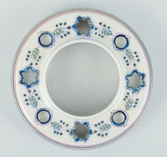 Berte Jessen for Aluminia. Advent wreath in faience. Hand-painted.