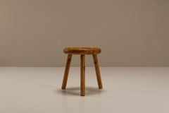 Bertel Gardberg Taburete Modelo "Sauna" de Pino para Villa Joukhi, Finlandia Años 50