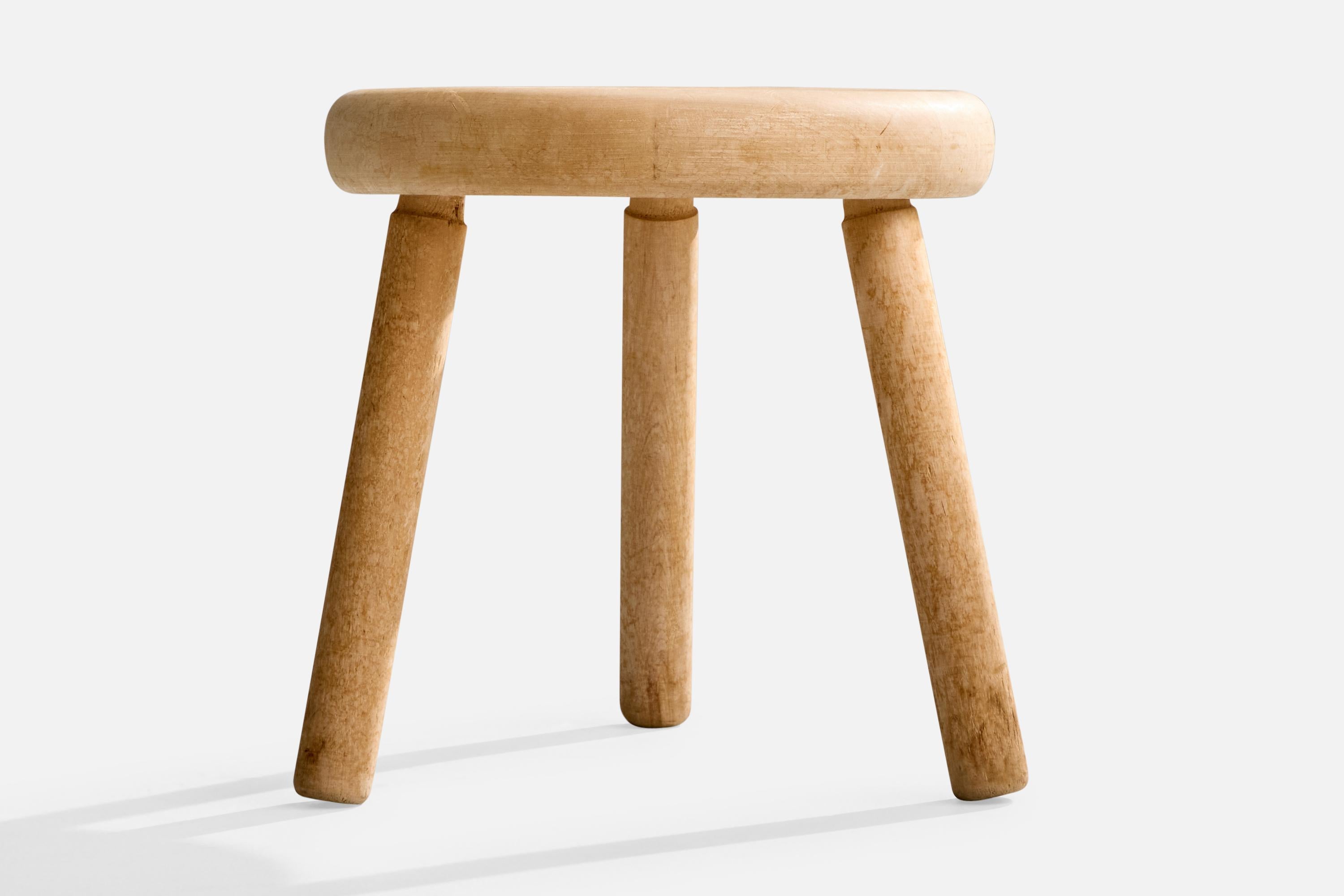 Finnish Bertel Gardberg, Stool, Wood, Finland, 1960s For Sale