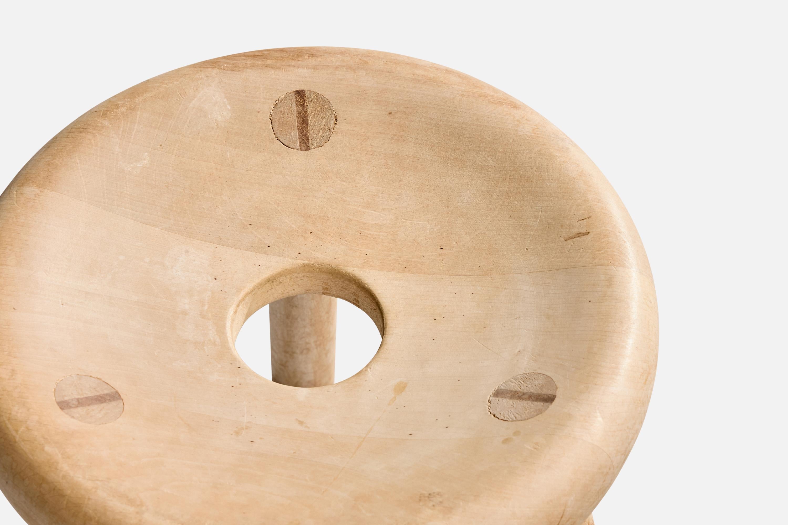 Bertel Gardberg, Stool, Wood, Finland, 1960s In Good Condition For Sale In High Point, NC